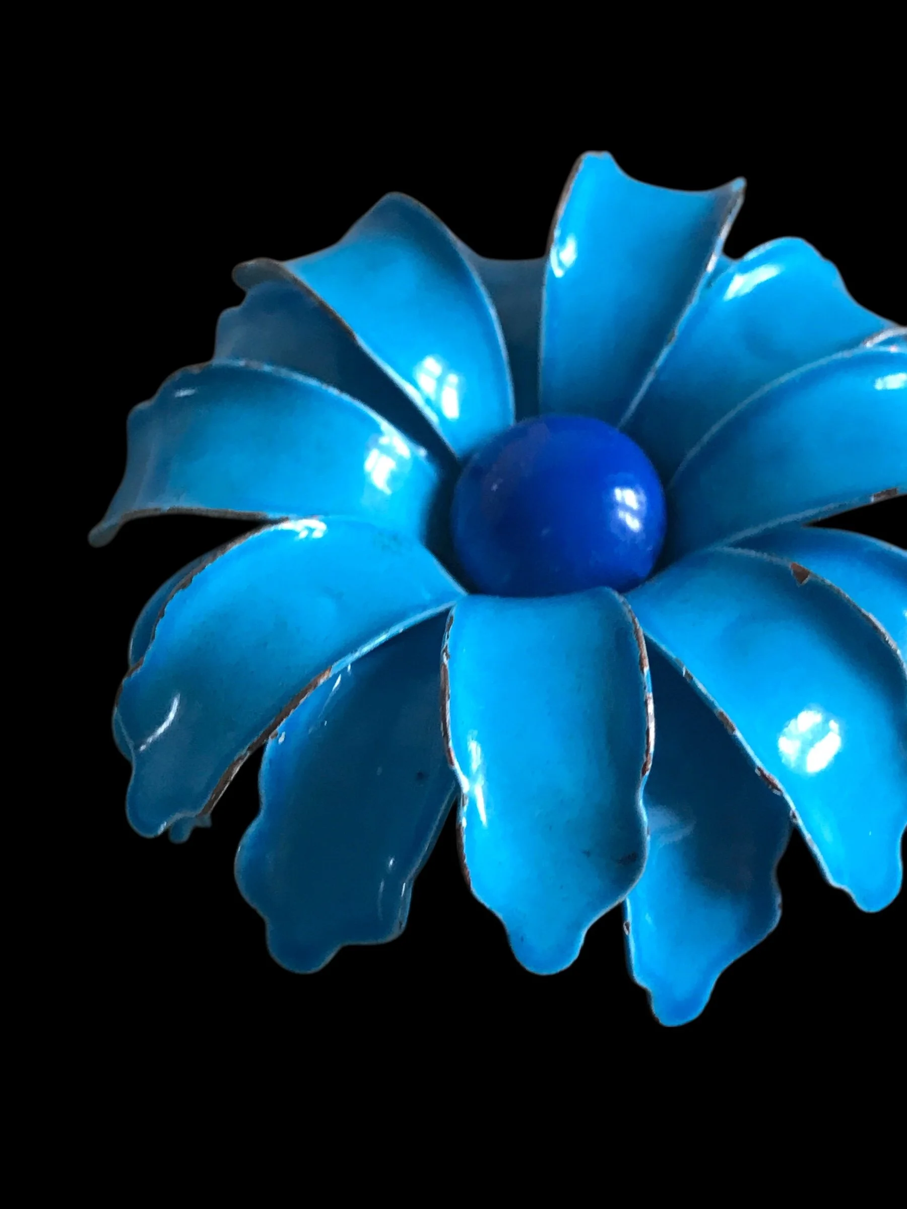 1950s 3D Blue Flower Brooch 💙