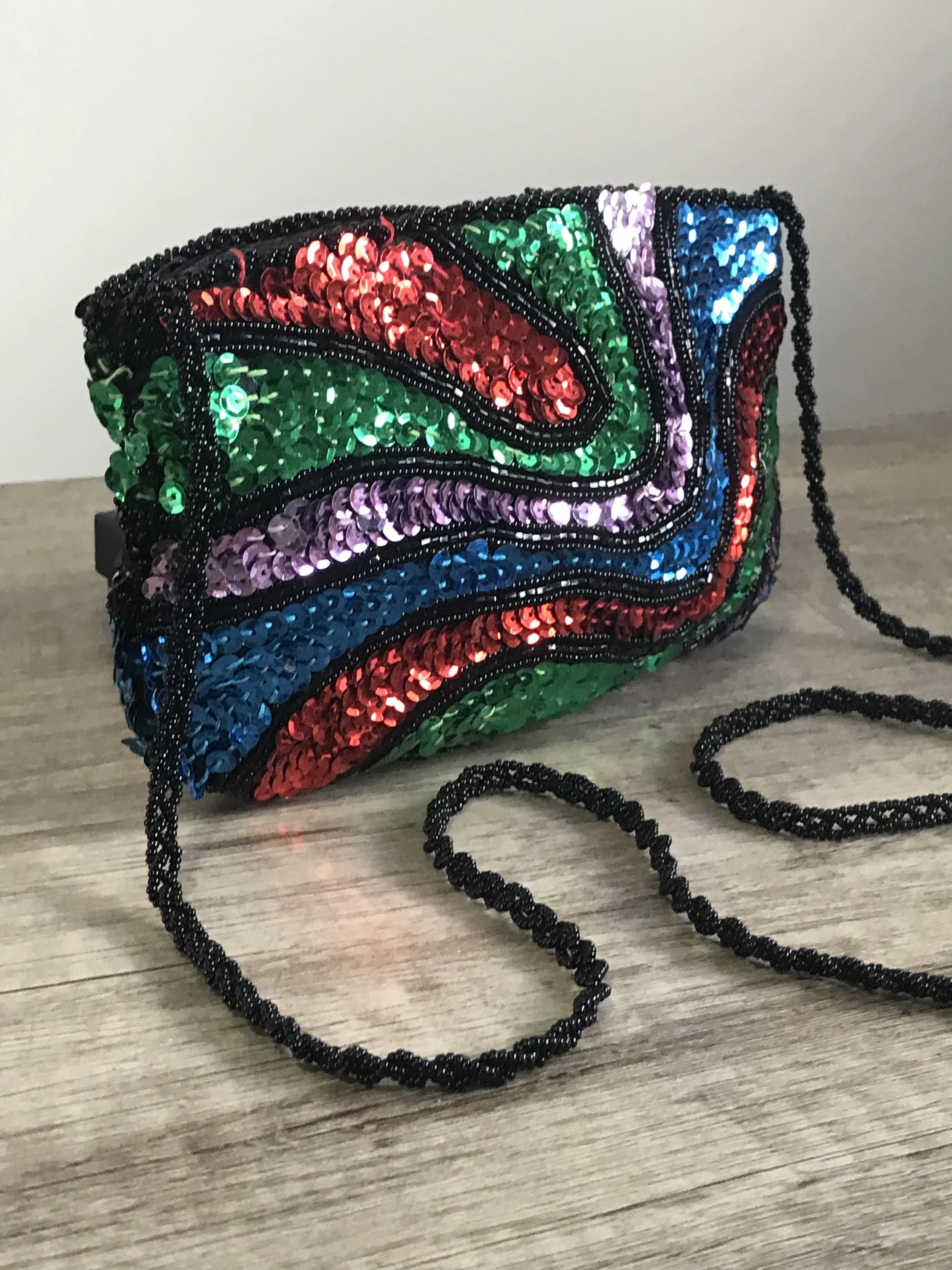 Sequin Swirl Handbag