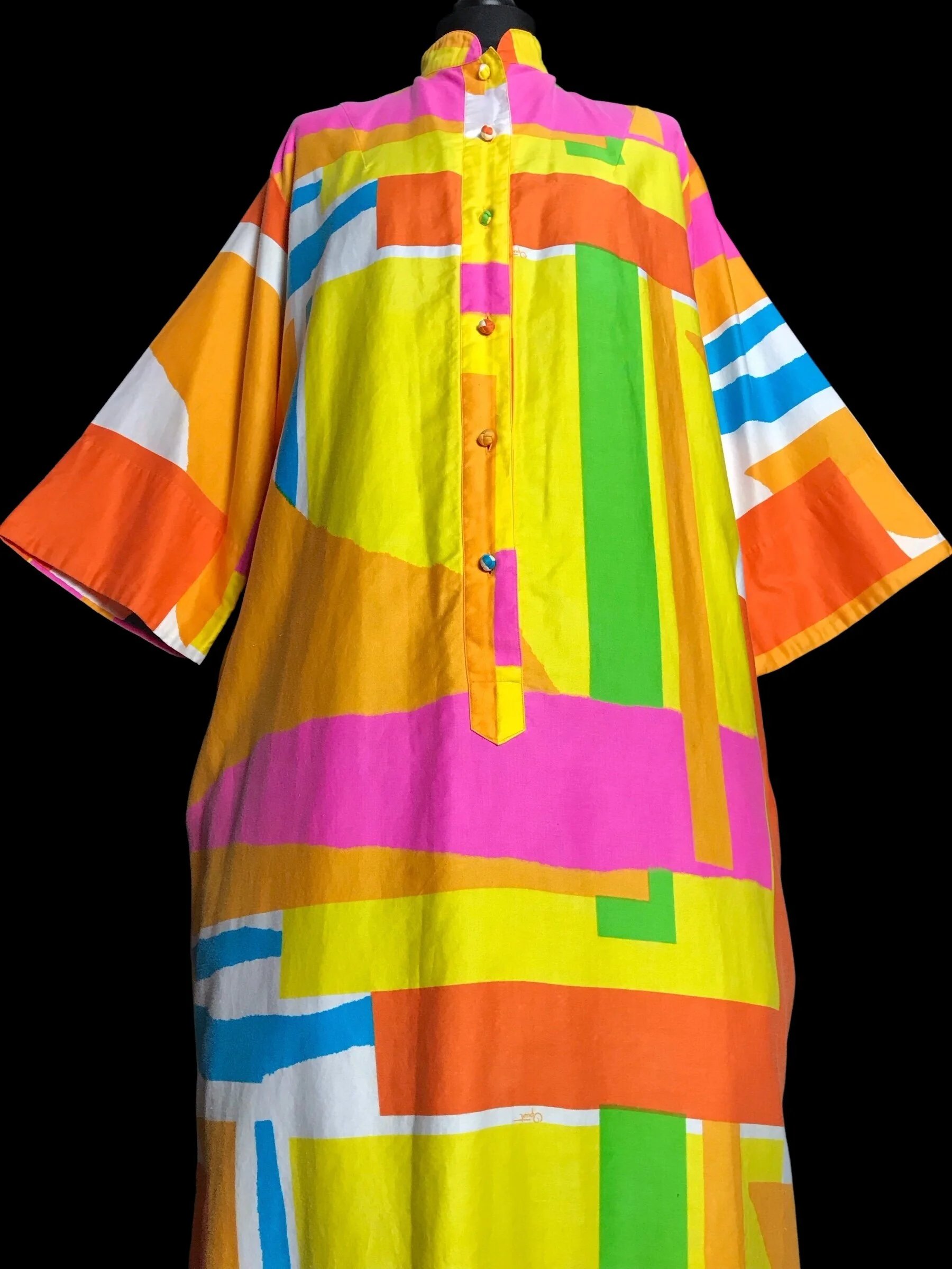 Catherine Ogust (for Penthouse Gallery) Rainbow Colour block Kaftan