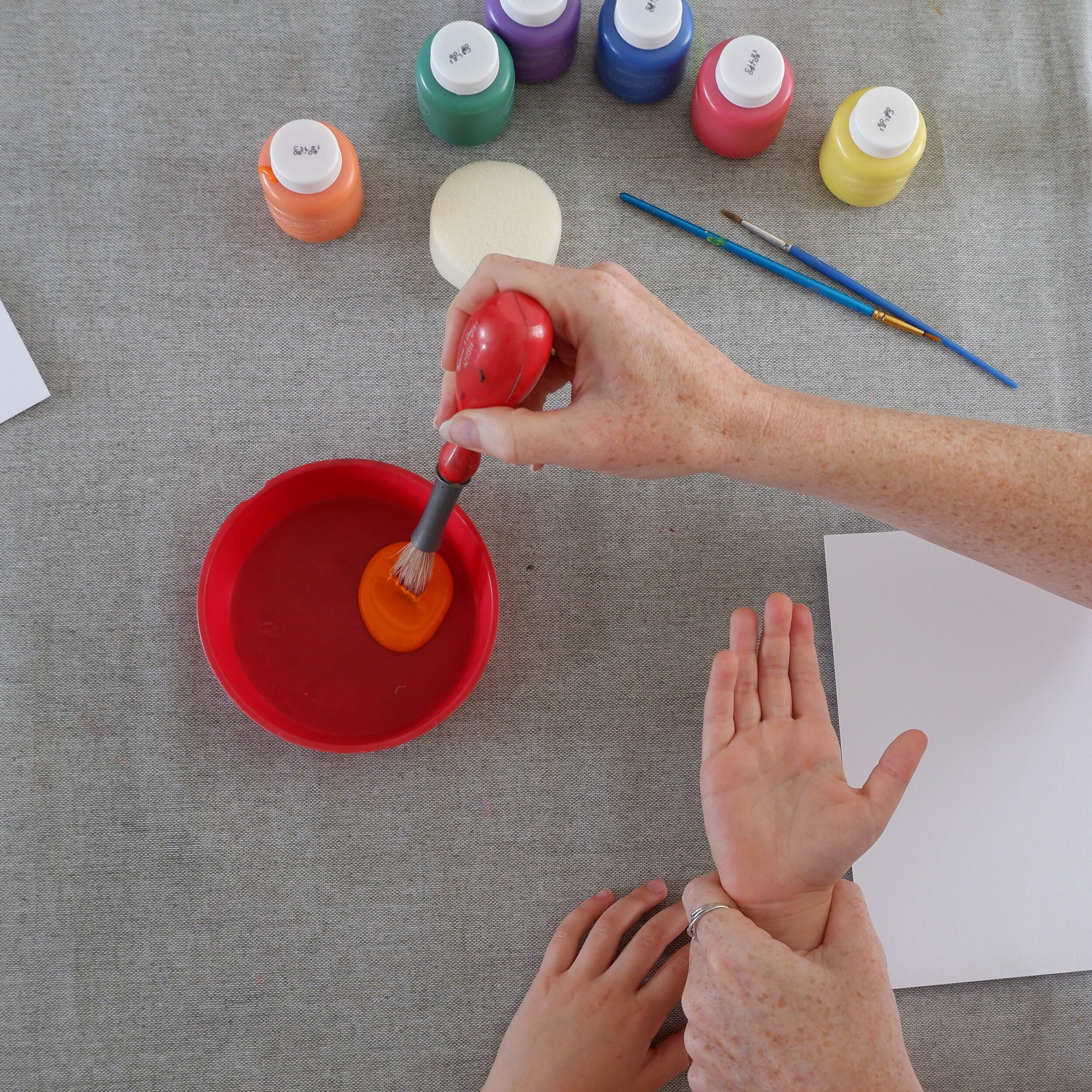 Step 5 paint childs hand with paint handimal .jpg