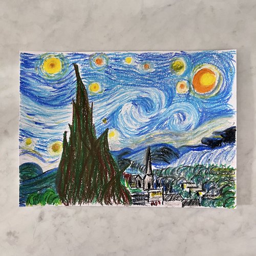Jennifer's Little World blog - Parenting, craft and travel: My completed diamond  painting - Starry Night by Van Gogh