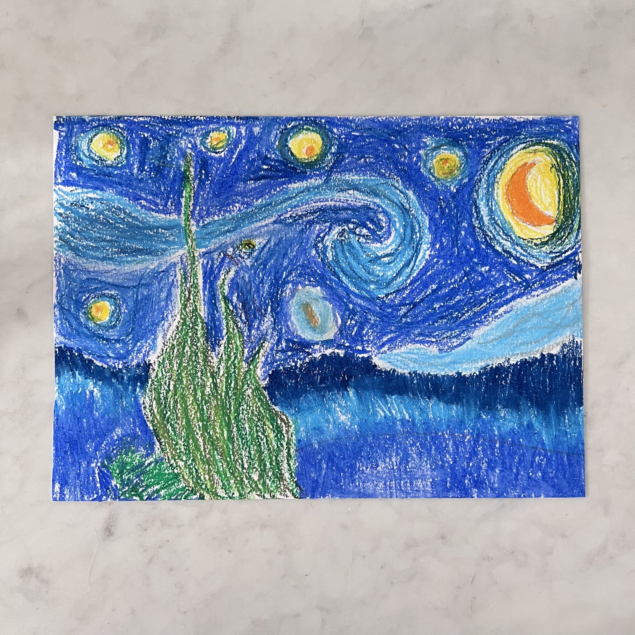 Kids-Crafts-Starry-Night-Finished-2-Vincent-Van-Gogh-Sarah-Ransome-Art.jpg