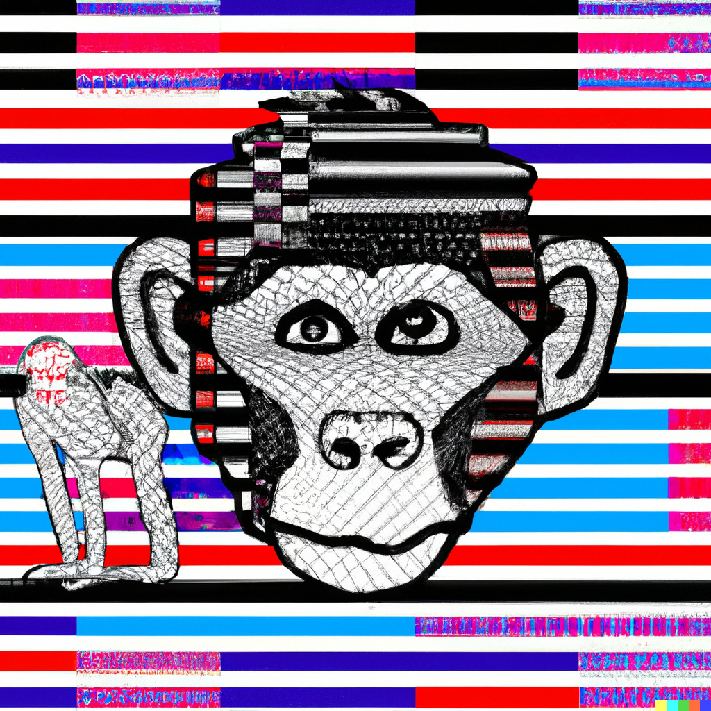 DALL·E 2023-02-22 22.28.29 - print style monkey .png