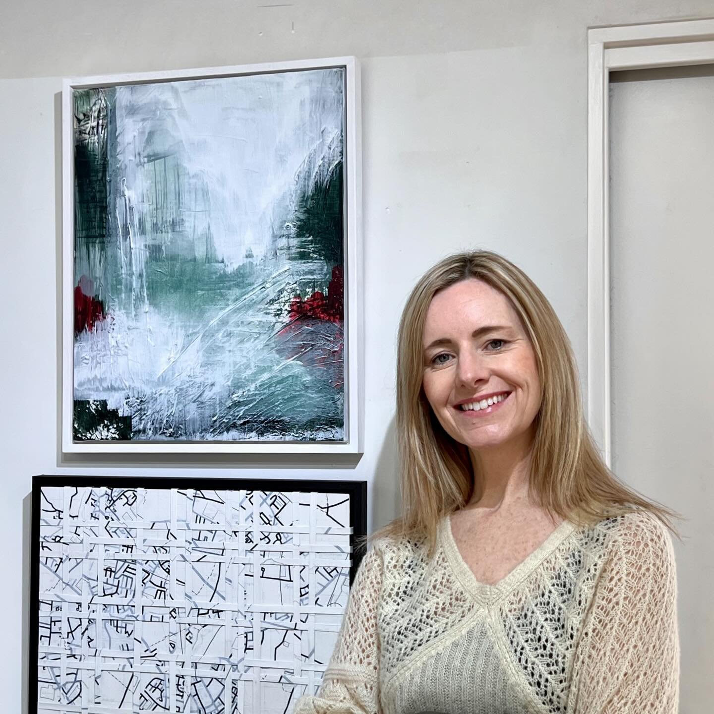 We went to see my abstract painting in the Spring Show at AKA Contemporary in Cambridge today. 

The exhibition runs for just one more week, there&rsquo;s lots of wonderful work, I&rsquo;d definitely recommend a visit if you&rsquo;re nearby. 
-
-
-
-