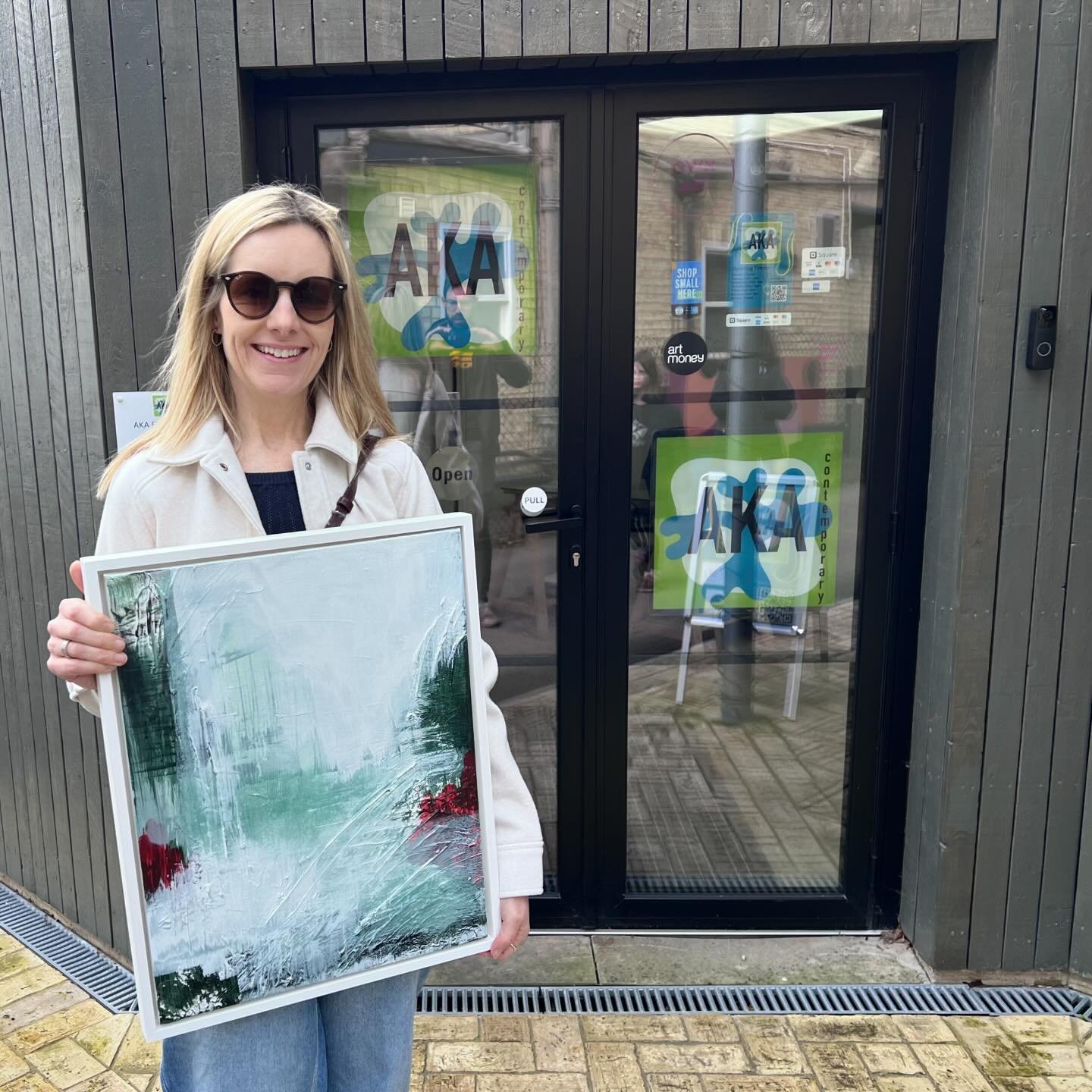 We had a lovely sunny afternoon in Cambridge dropping off my abstract painting to @akafineart . I&rsquo;m so pleased this piece has been selected for their Spring Show. 

The show runs from 15th March to 13th April, if you&rsquo;re in or near Cambrid