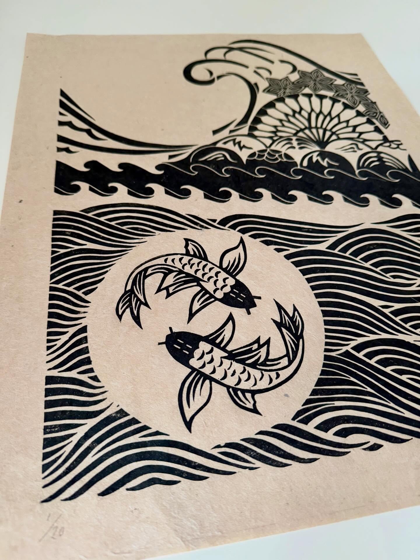 My finished A3 limited edition print, inspired by our holiday in Japan last year. If only I could go back 🎌❤️
-
-
-
#lino #linoprint #japan #waves #printmaking