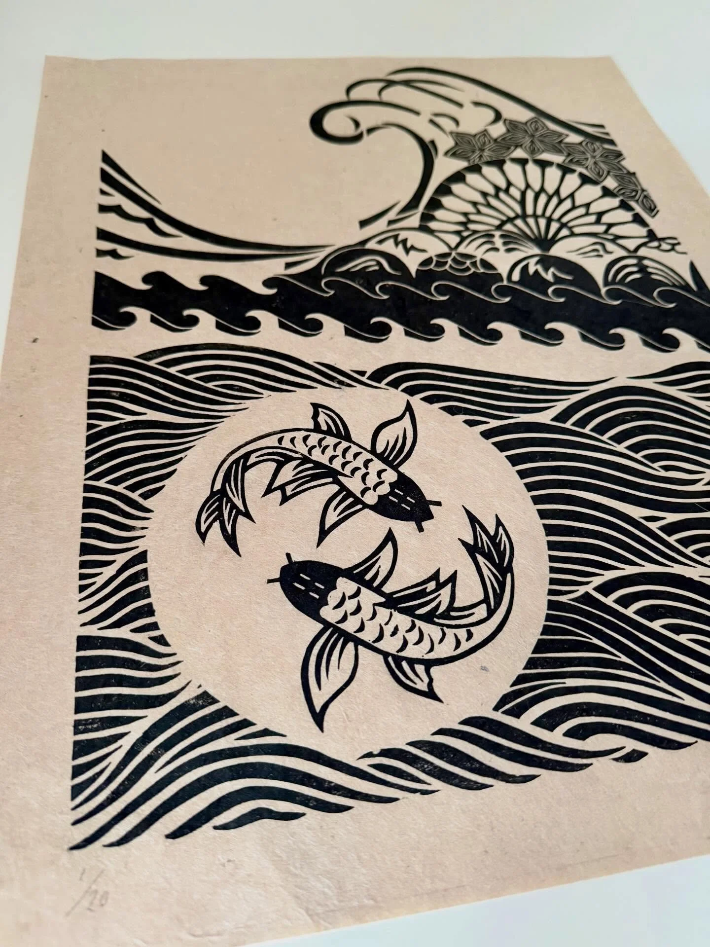 My finished A3 limited edition print, inspired by our holiday in Japan last year. If only I could go back 🎌❤️
-
-
-
#lino #linoprint #japan #waves #printmaking