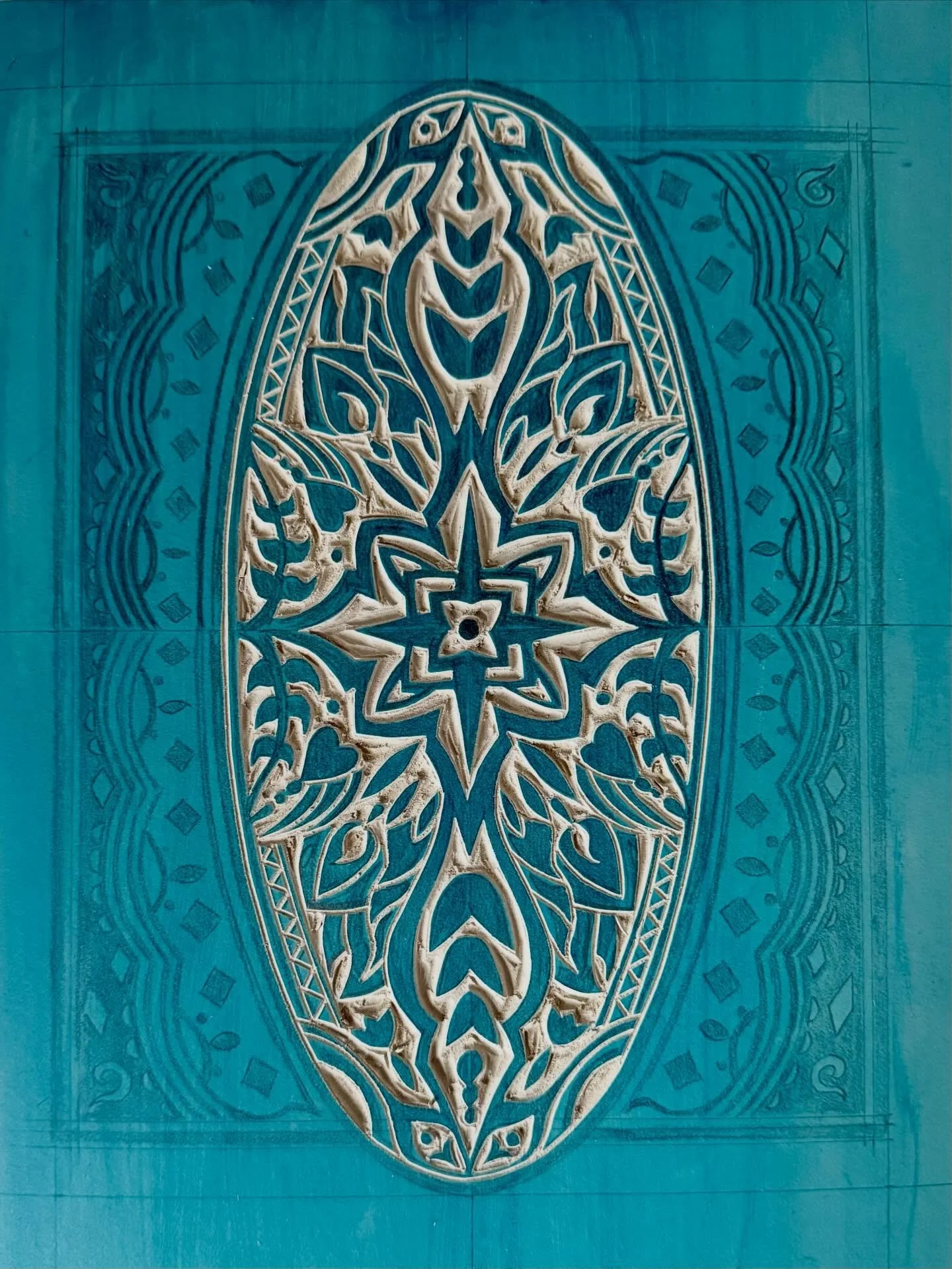 I&rsquo;ve had a couple of friends ask me recently if I&rsquo;m still making lino prints. My answer is always yes, just very very slowly. Here&rsquo;s my latest work in progress&hellip;
-
-
-
#lino #linoprint #patterns #printmakersofinstagram