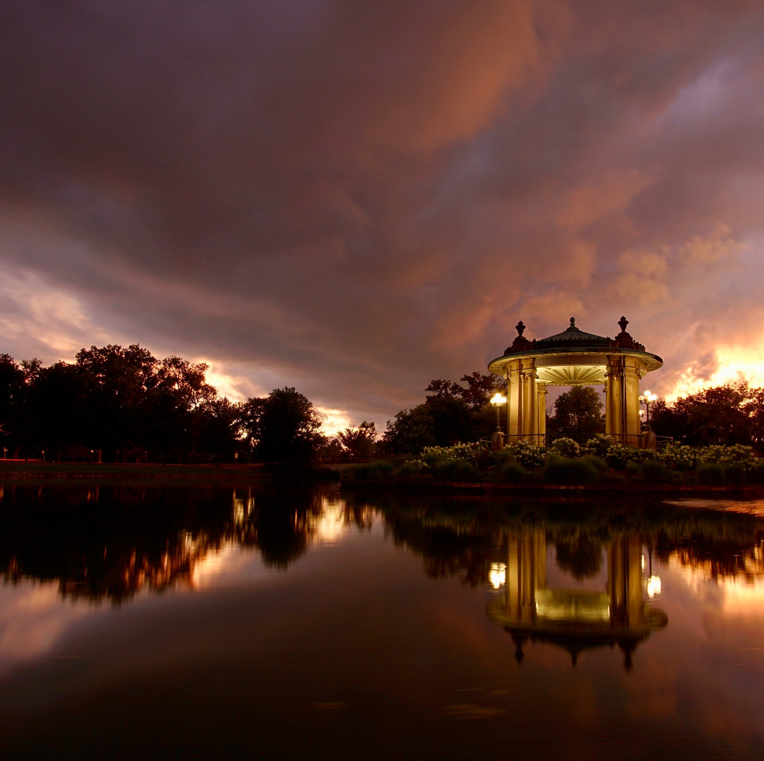 2) pagoda sunset (2020) 18"x18"x1" $180