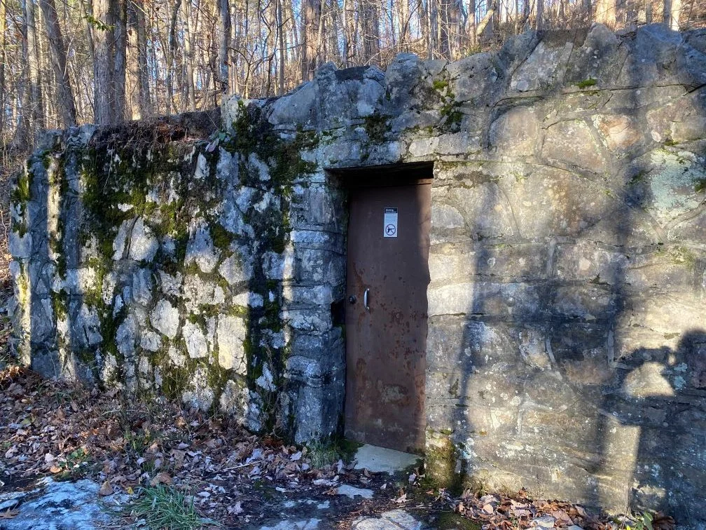 Entrance to Great Onyx Cave: (on the same road as the trail to the Bransford Cemetery)