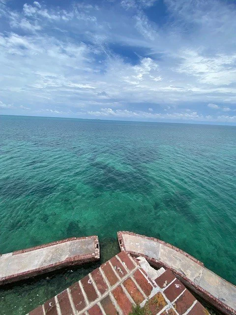 Looking out over the reefs