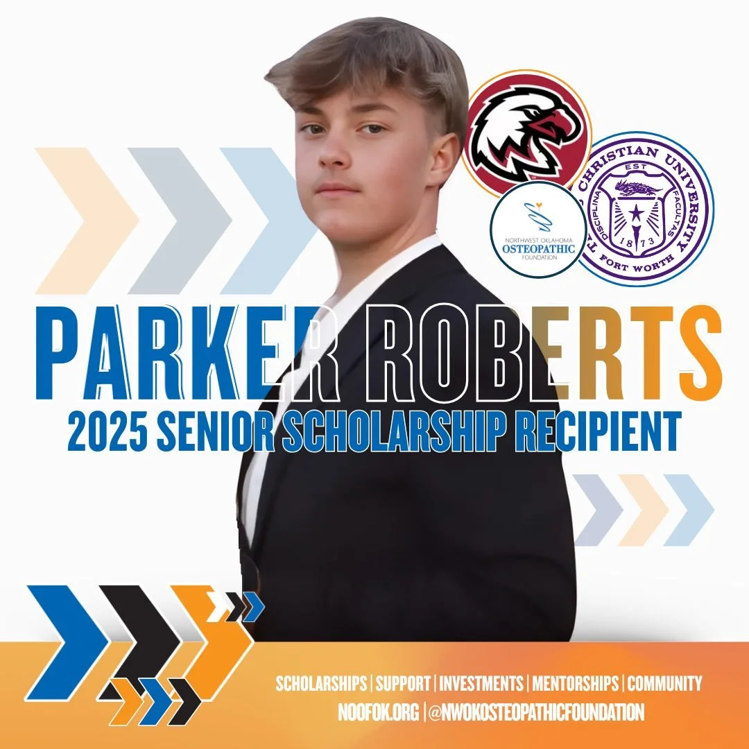 Meet Parker Roberts! 🎉

A graduate of Watonga High School, Parker is headed to Texas Christian University (TCU) to pursue Pre-Med, with the goal of becoming a Physician.

Parker has already shown dedication to the medical field by earning Red Cross 