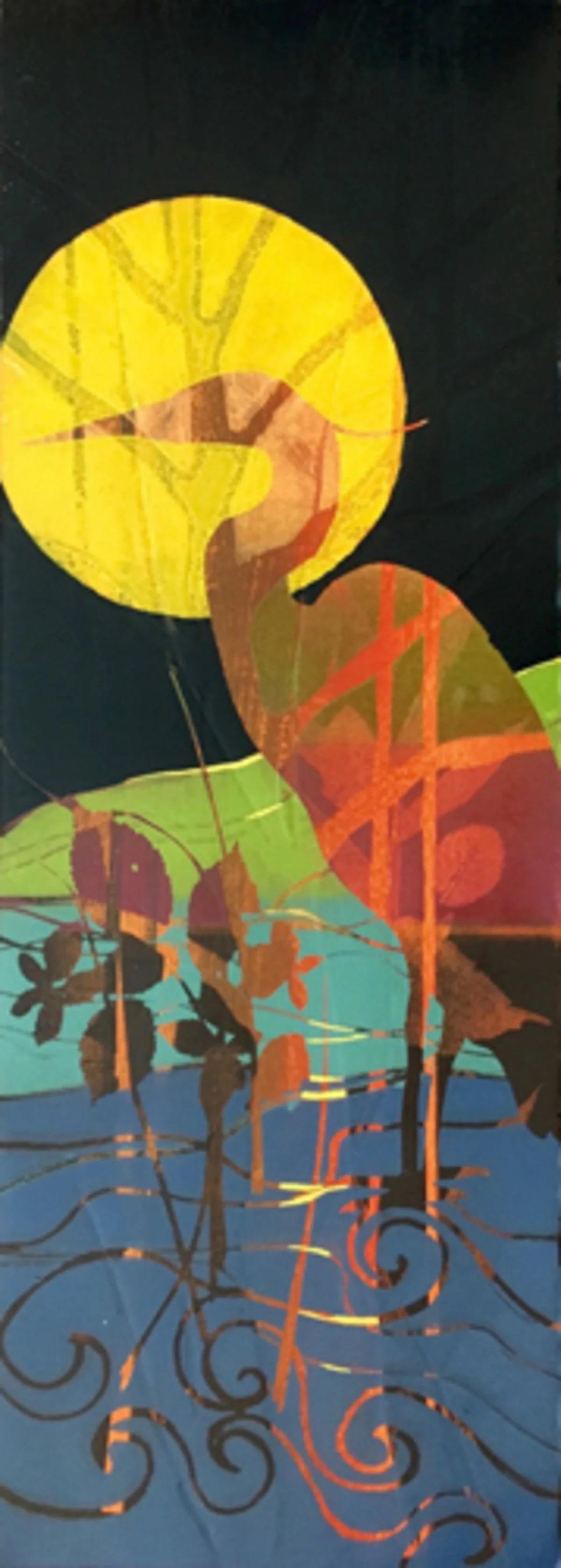 Great Blue Silhouette, 1 of 2 SOLD