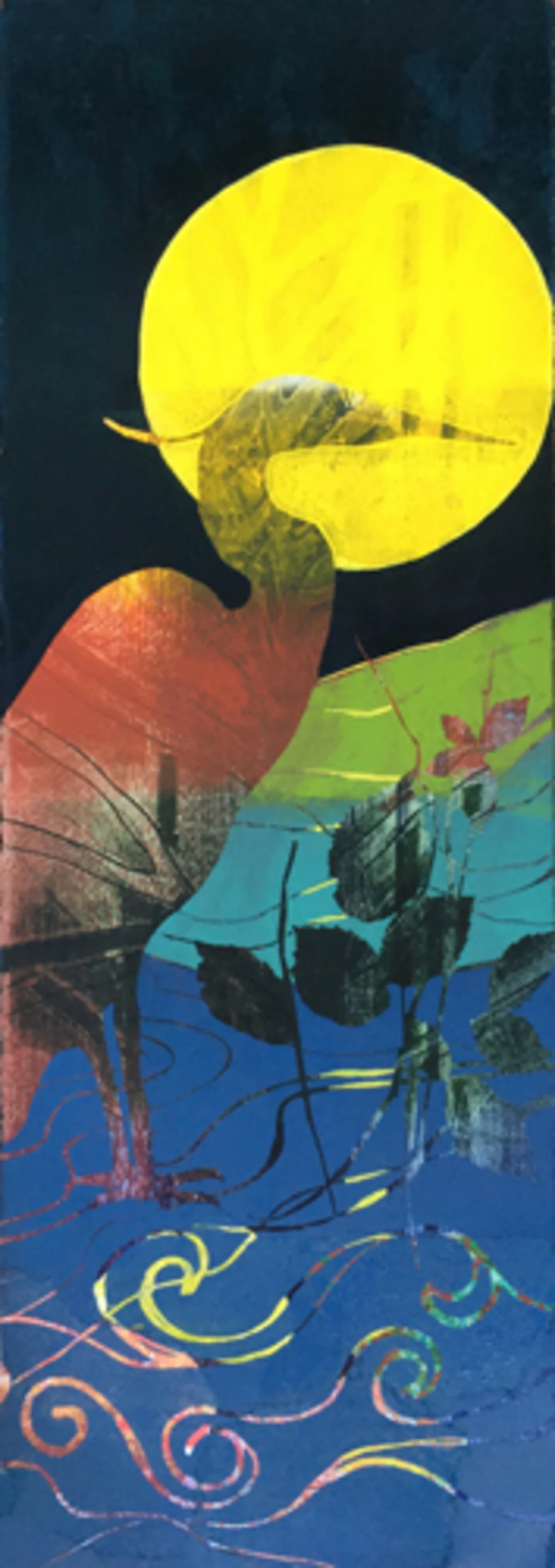Great Blue Silhouette, 2 of 2 SOLD