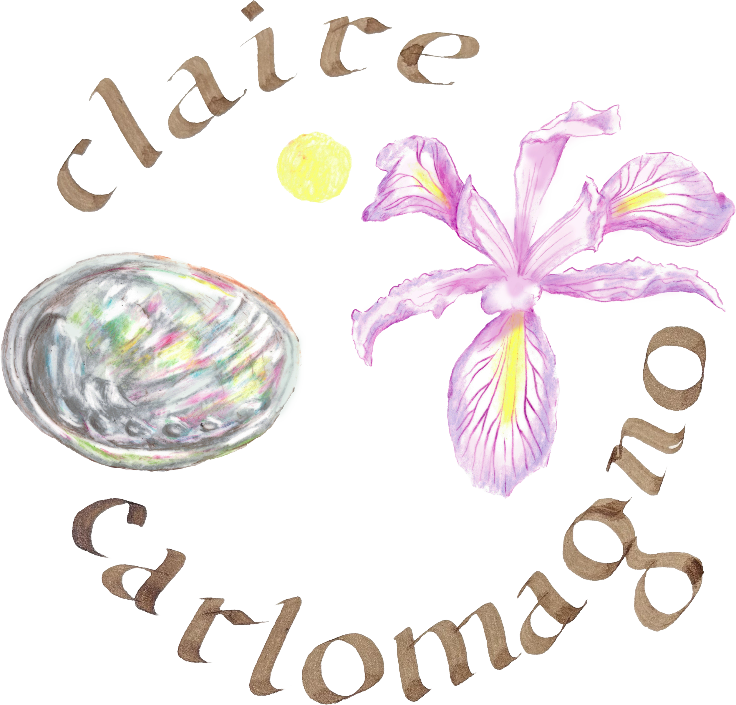 claire carlomagno featuring a flower and ablone shell
