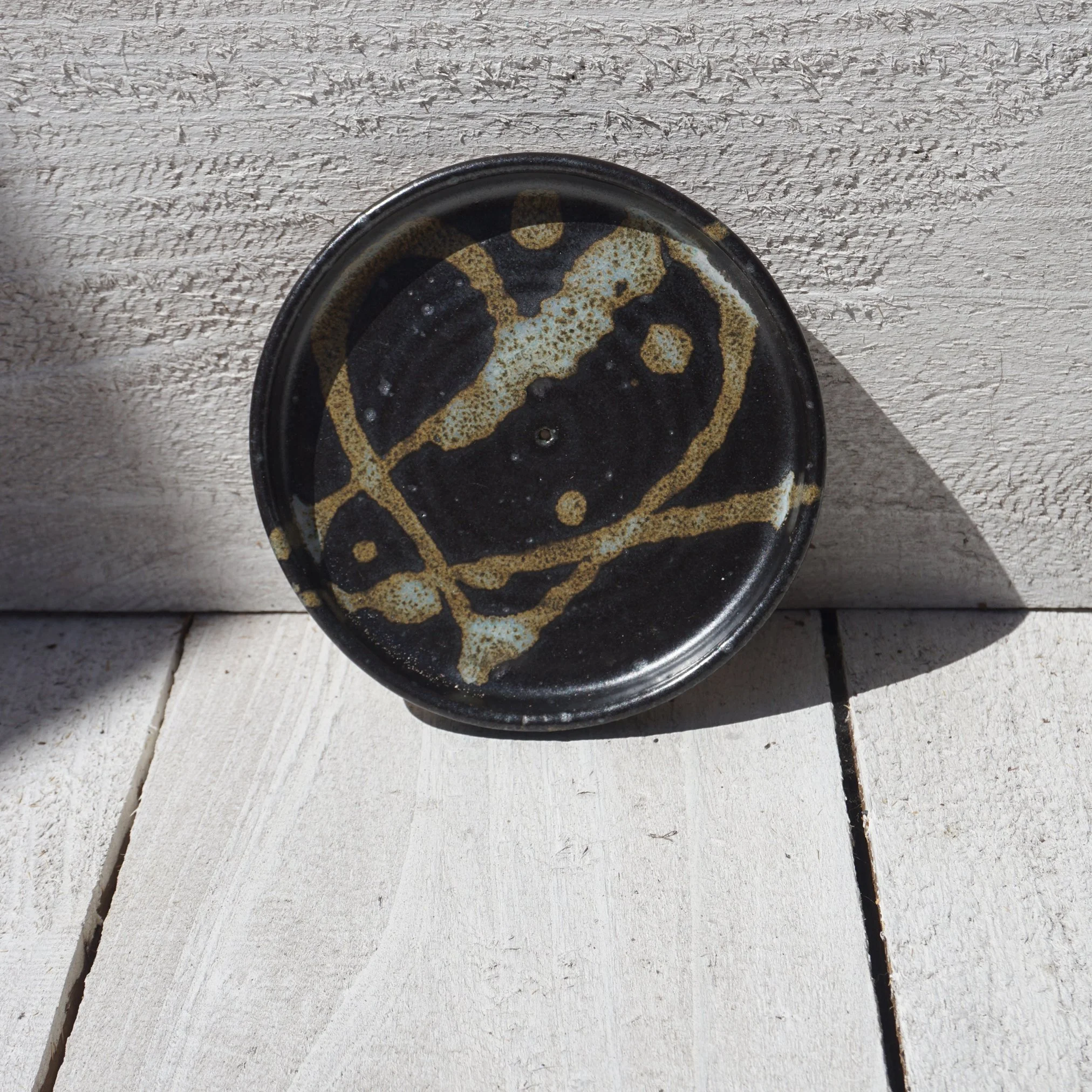 black and green heart Soap Dish2.jpg