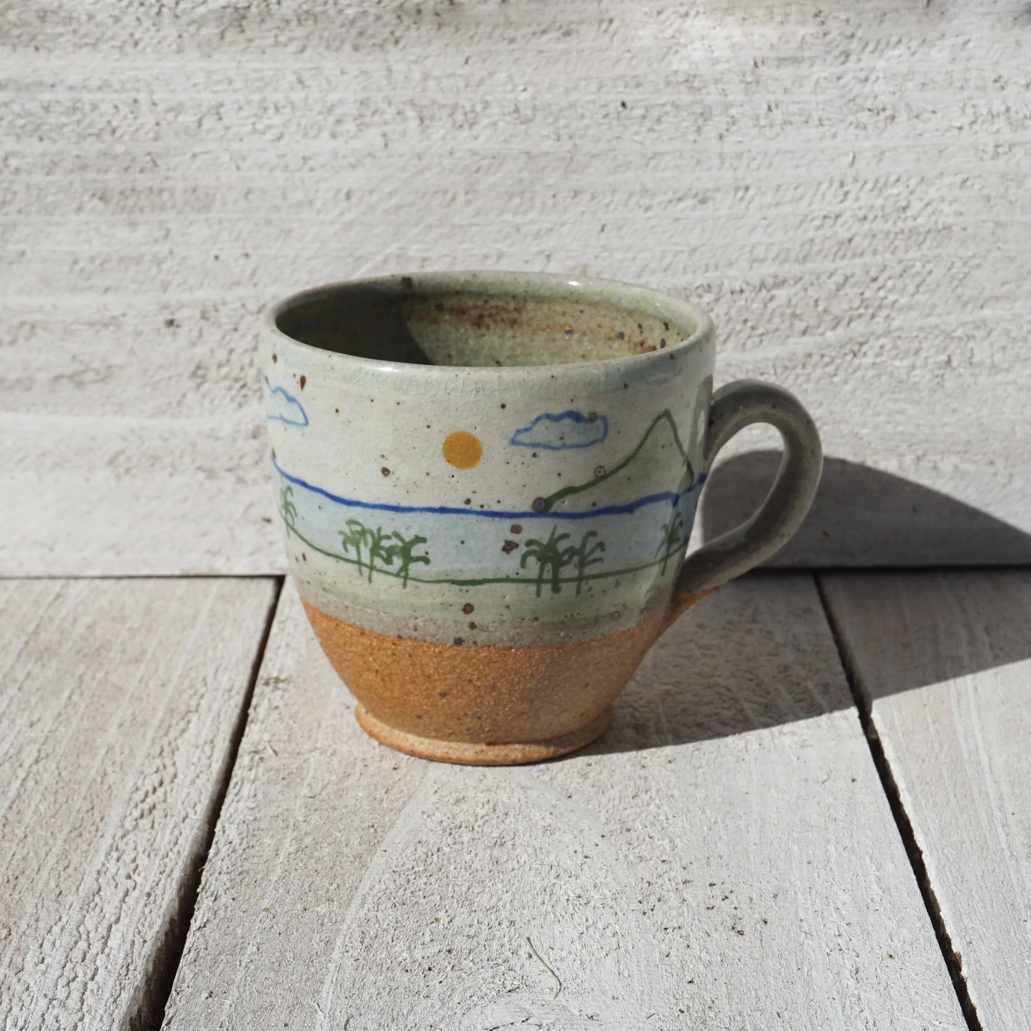 Hawaii Morning mug (half glazed)