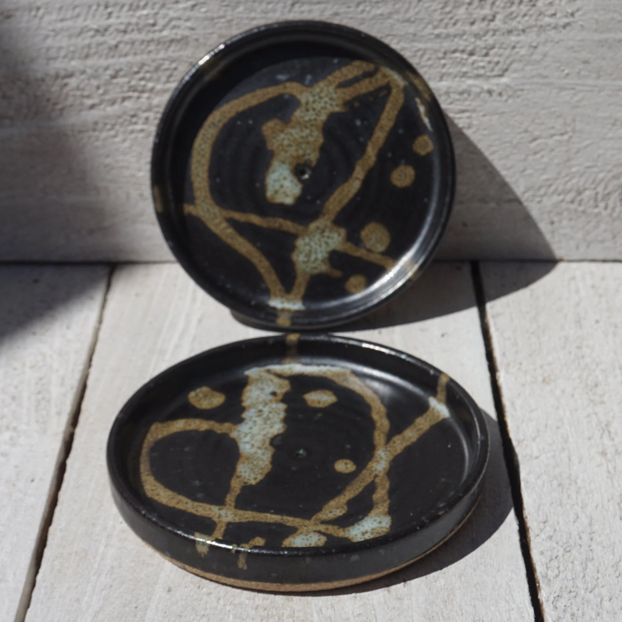 black and green heart Soap Dish3.jpg