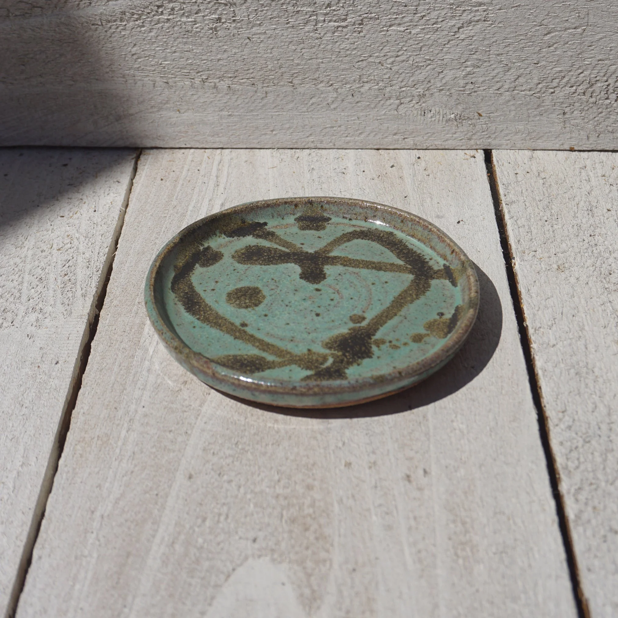 Green and black heart Soap Dish.jpg