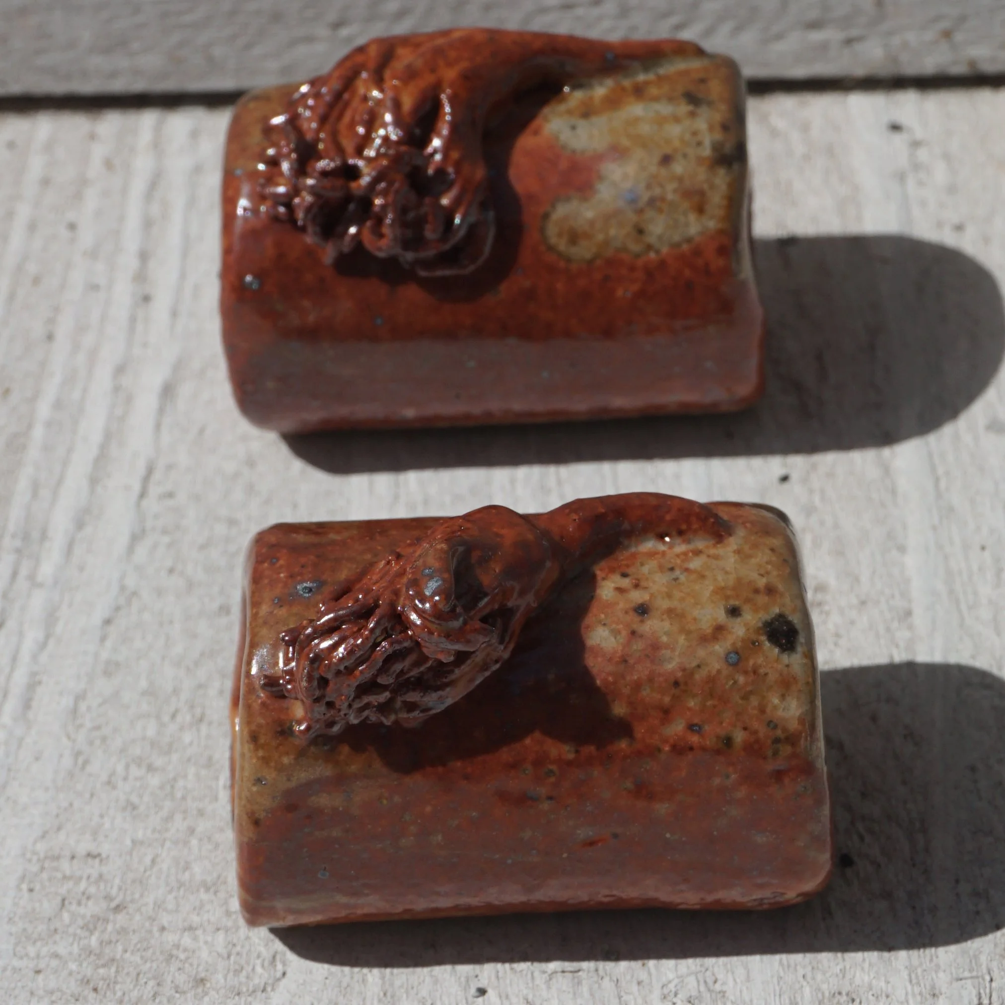 Flower bud Shino napkin rings2.jpg