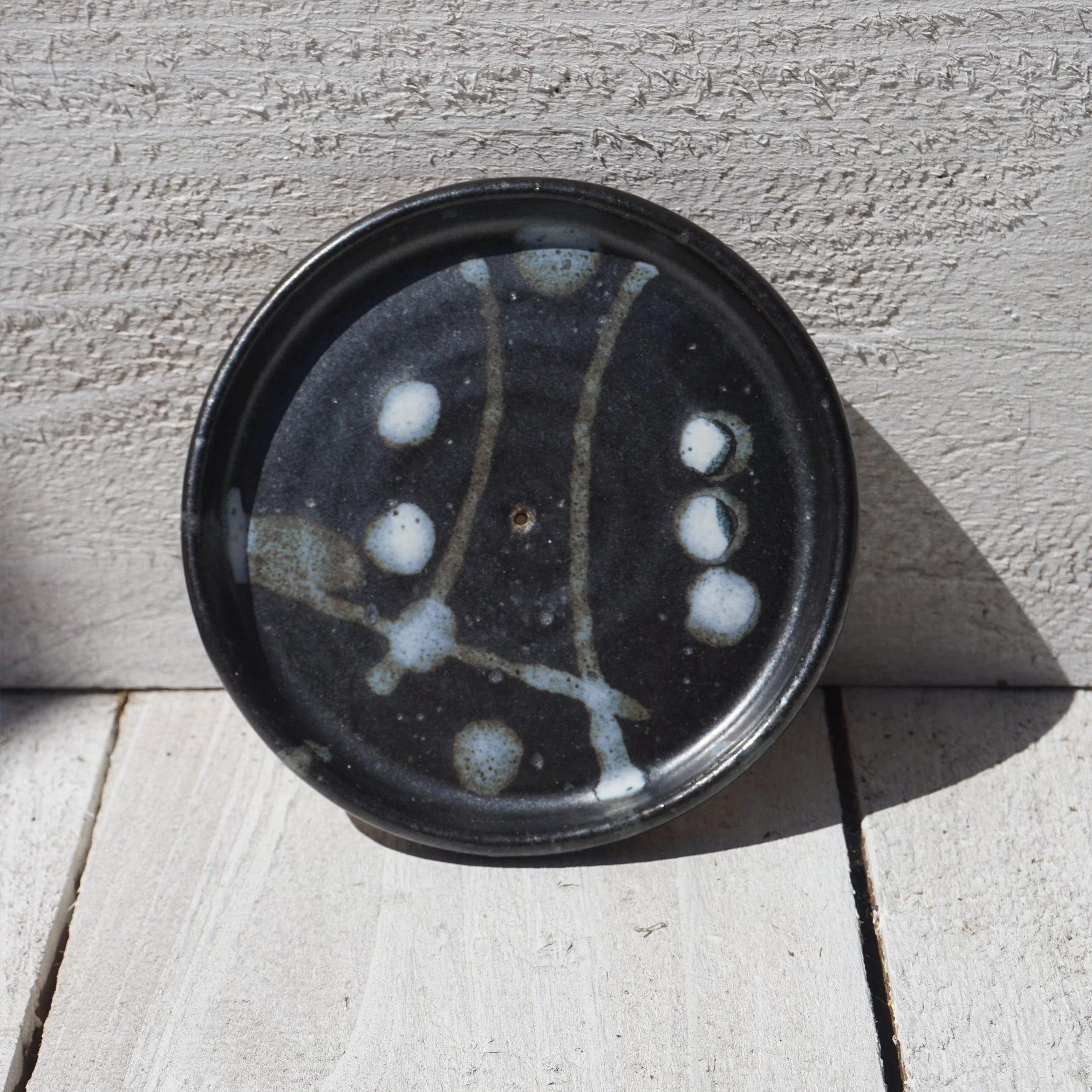Black and white dots Soap Dish2.jpg