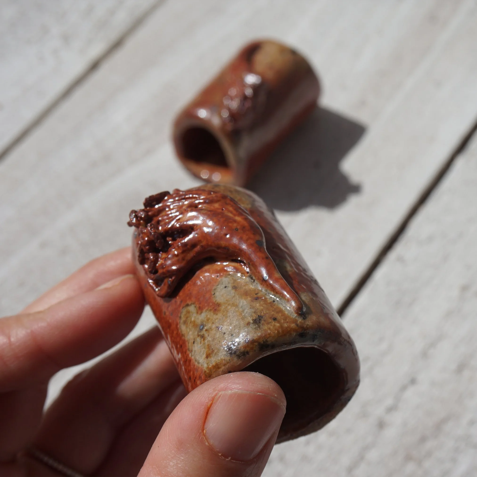 Flower bud Shino napkin rings3.jpg