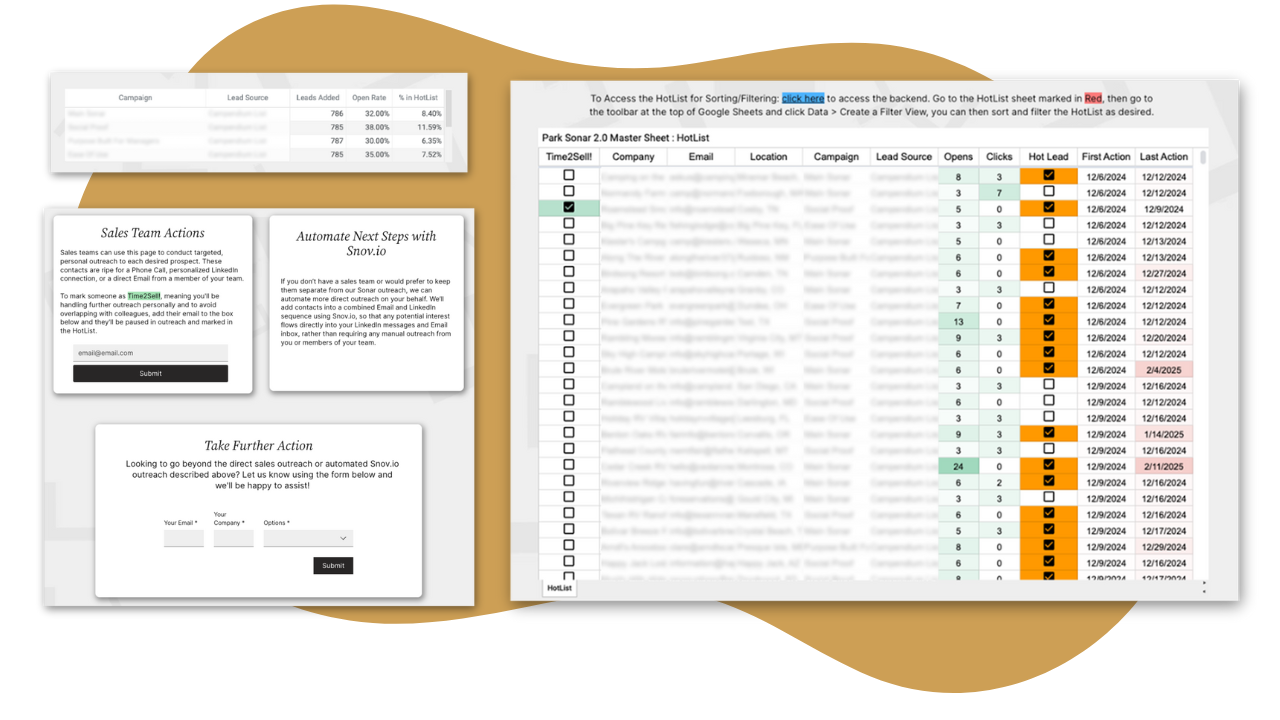 static Google Sheet embedded in a client portal before the dashboard rebuild