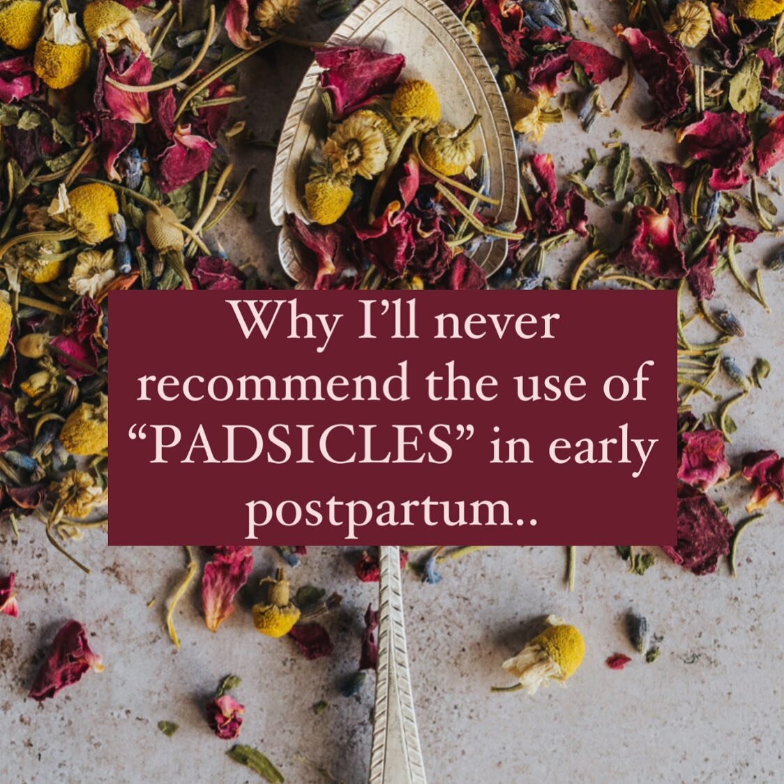 Its a big NO from me on padsicles ❌

This one might ruffle a few feathers but I firmly believe that we should have all the information before making decisions about our care&hellip;and let&rsquo;s face it, we see a bunch of doulas on IG doing it so i