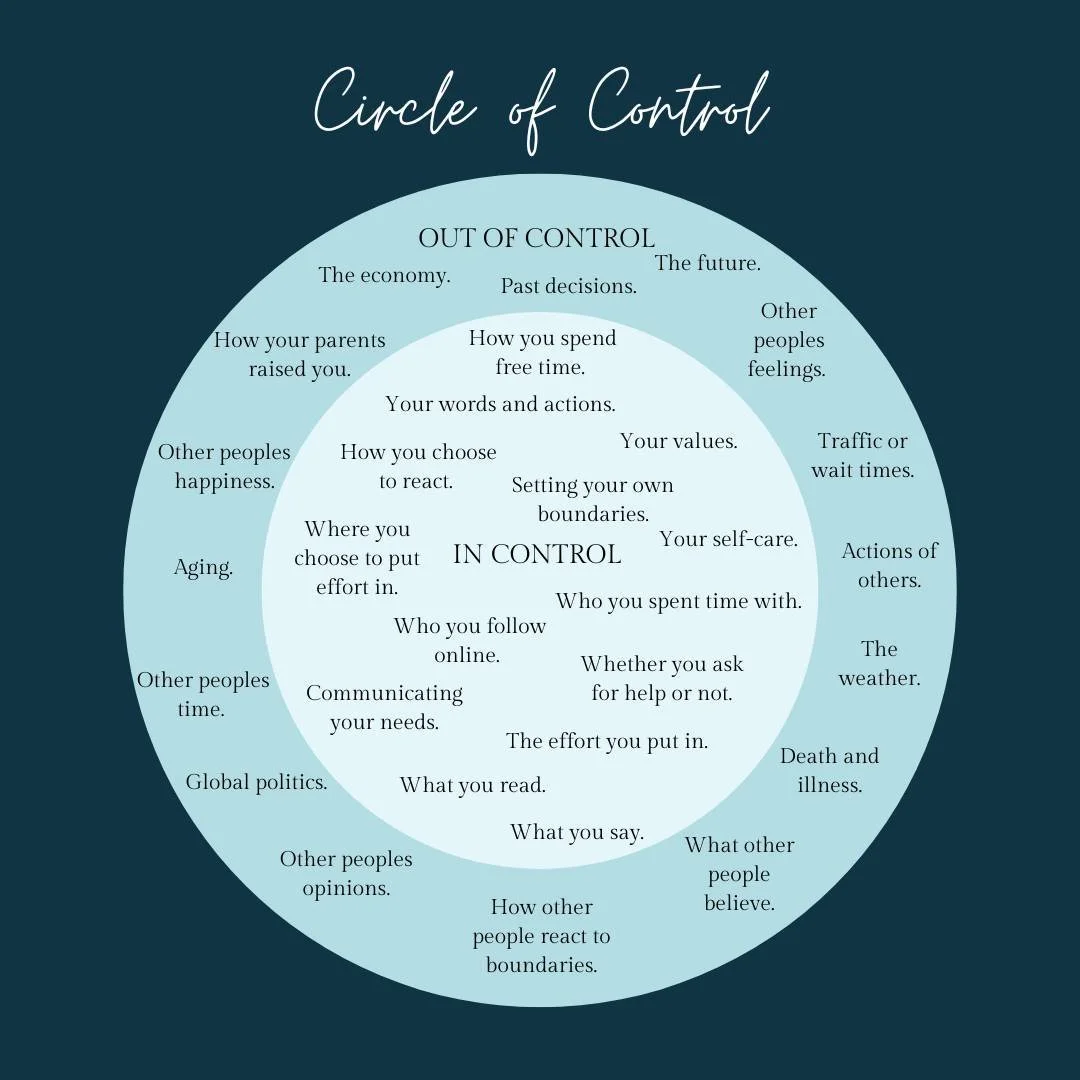 When things feel overwhelming it is important to remember what you can and can't control 💙

If this is something you struggle with our team may be able to help, contact us today for all new enquiries.