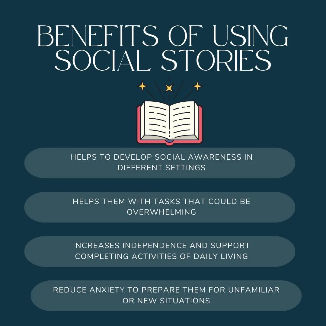 Social stories can be a beneficial tool to use for a number of reasons, these are just a few! 🌿