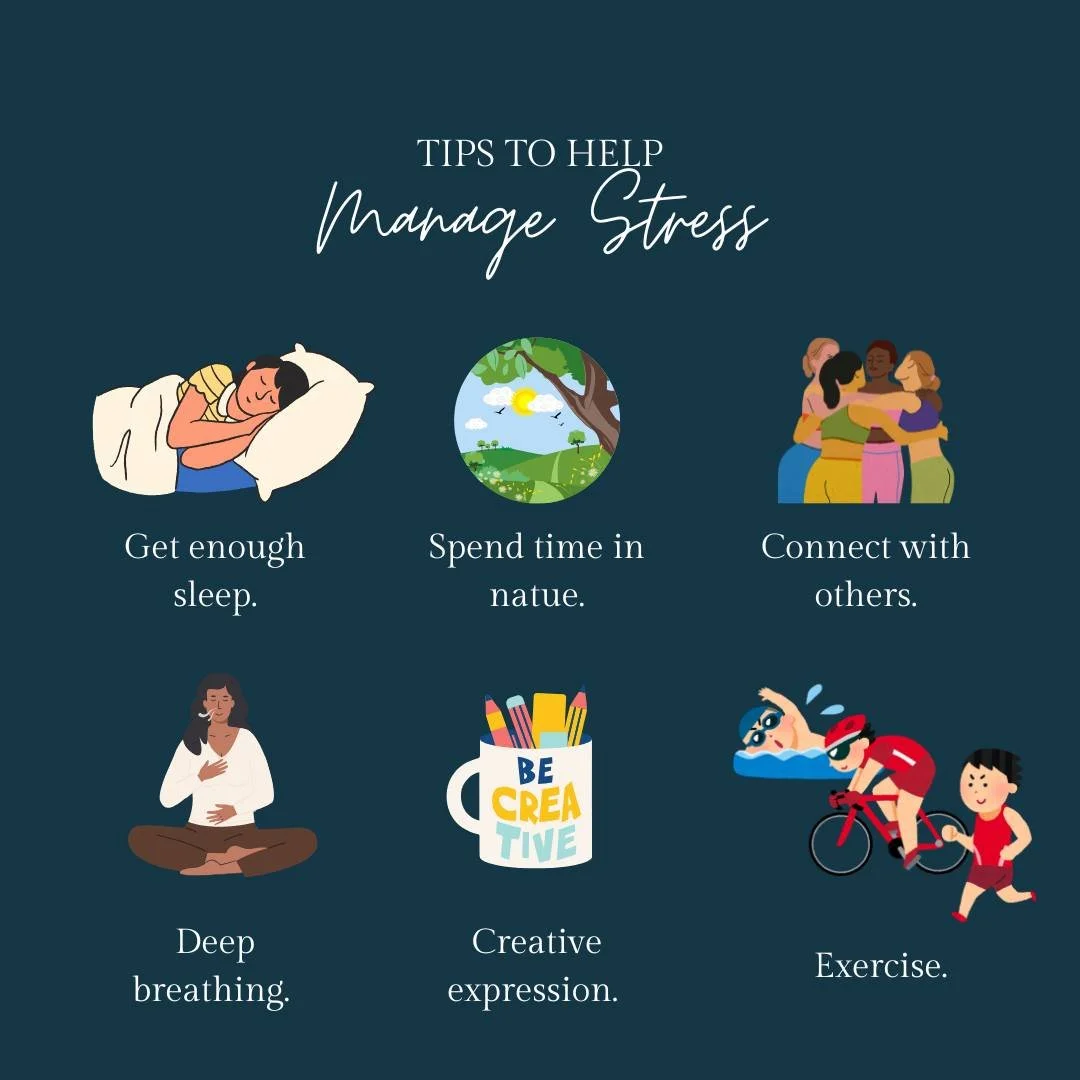 As we head towards the end of the year, it is common for stress levels to increase. Here are some tips of simple ways to manage your stress 🌼
