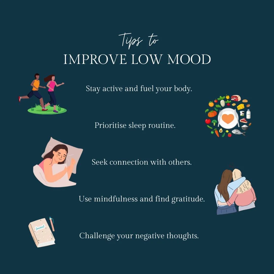 If you are feel low, these are some similar steps to incorporate into your daily routine to improve your mood. 

If this is something you are looking for additional support with, our team may be able to help. Contact us today for all new enquiries.