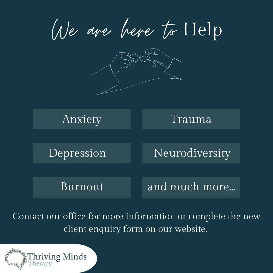 The team at Thriving Minds Therapy have some upcoming availability for new clients. If you are looking for some additional support, reach out to us today! 💙