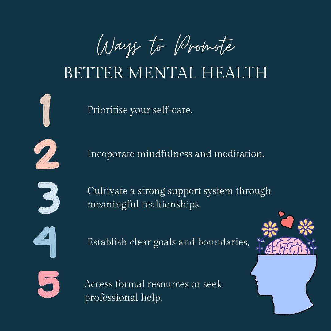 Check out some of our tips to promoting better mental health! 🌿