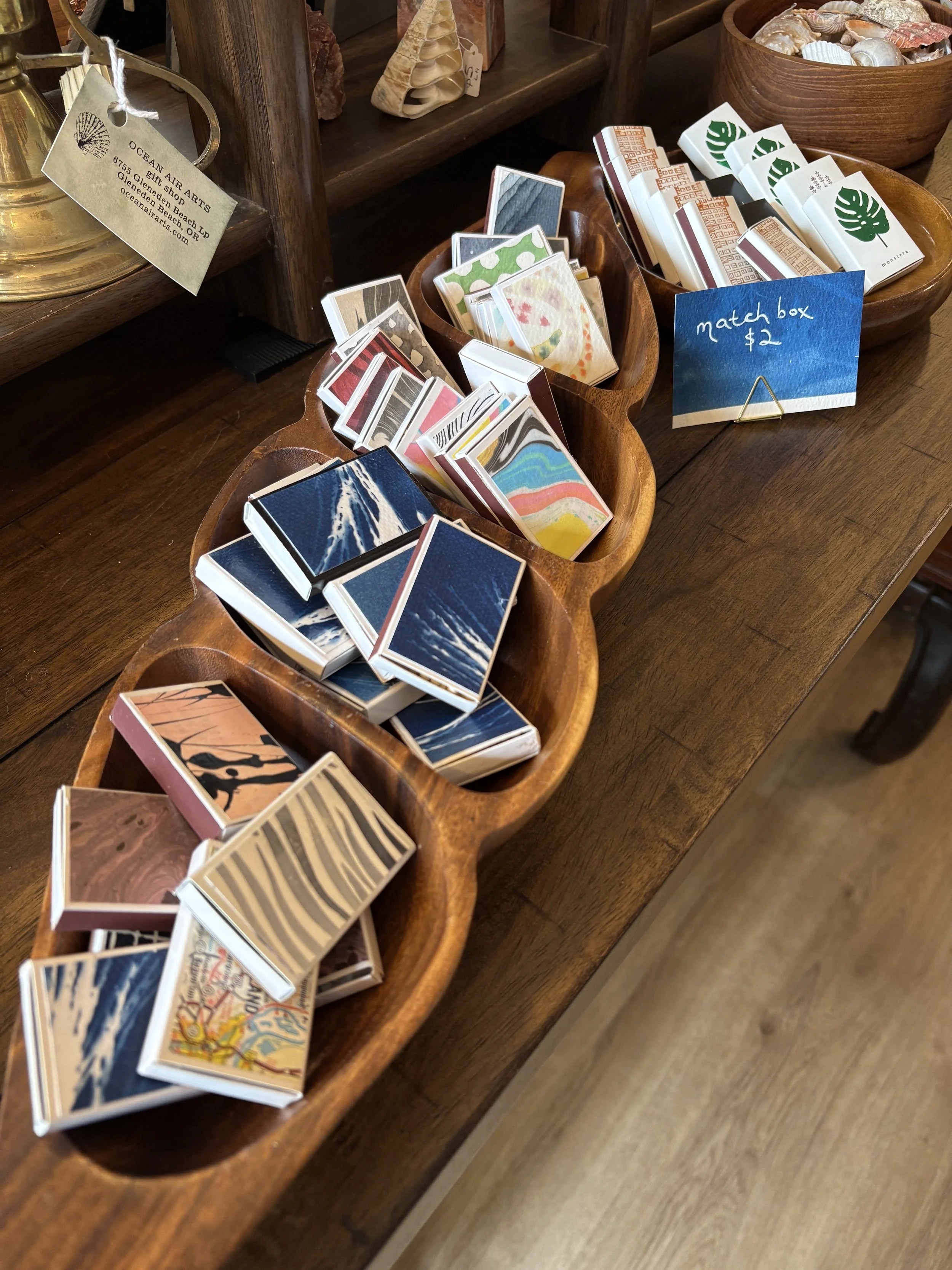 hand-painted matchbooks