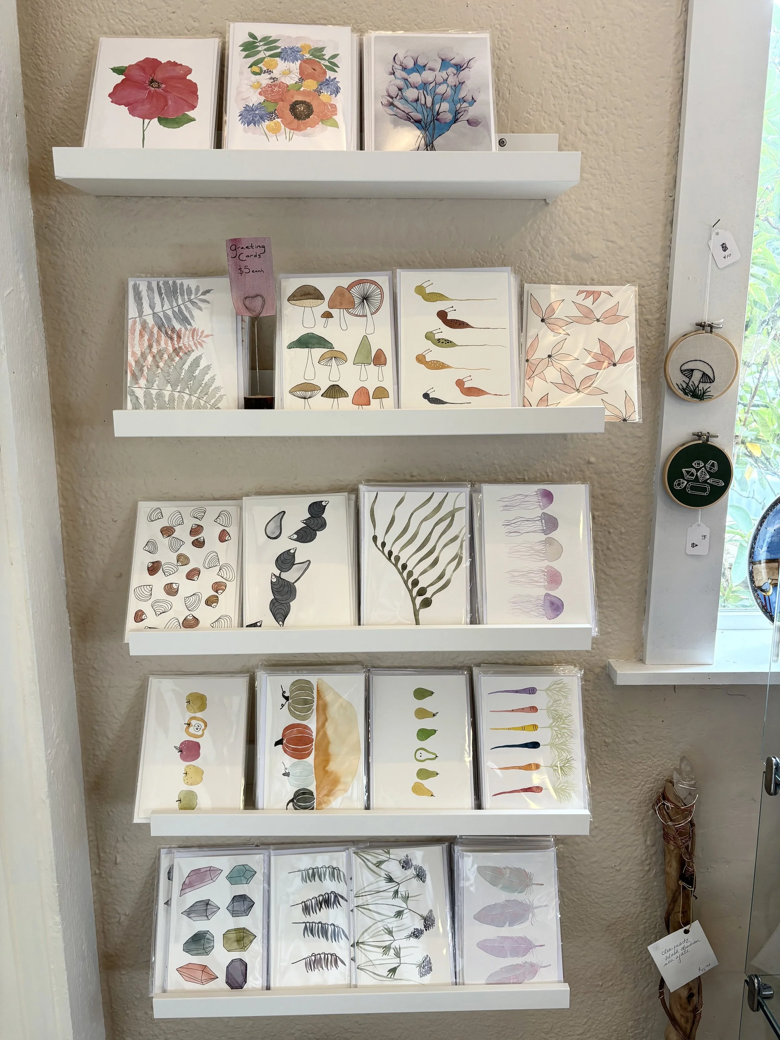 hand-painted greeting cards