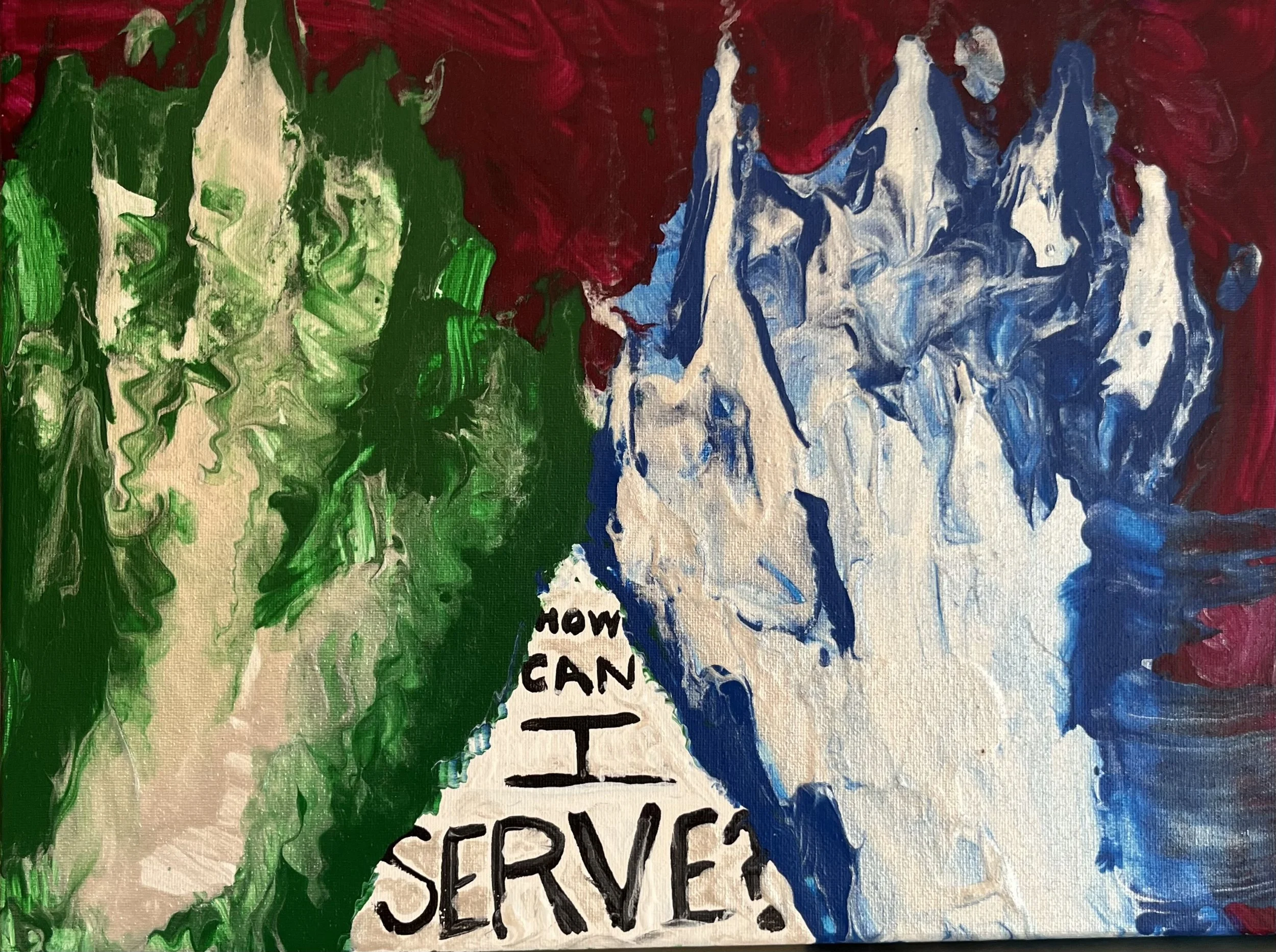 Megan Mueller Painting on Canvas | How Can I Serve?