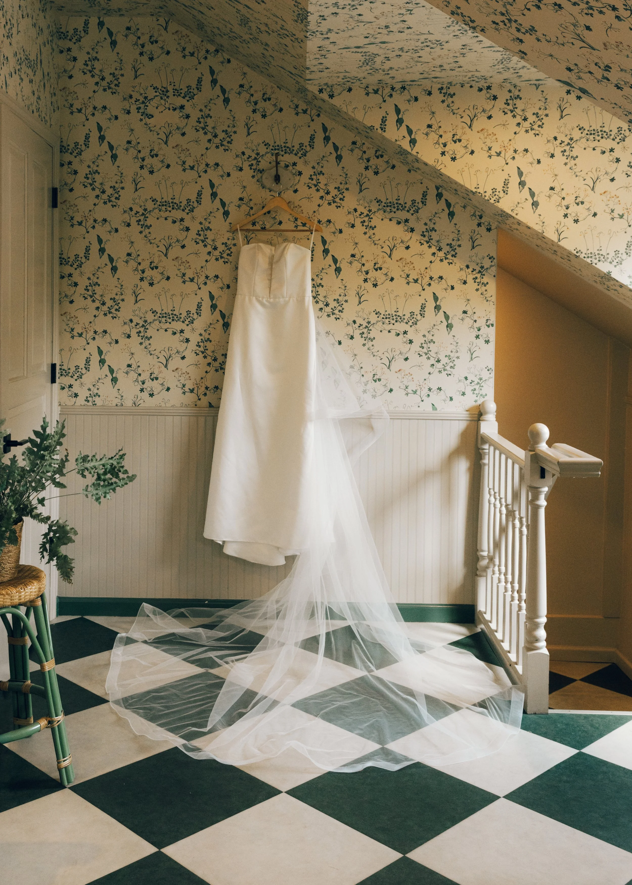 Wedding Dress and Veil