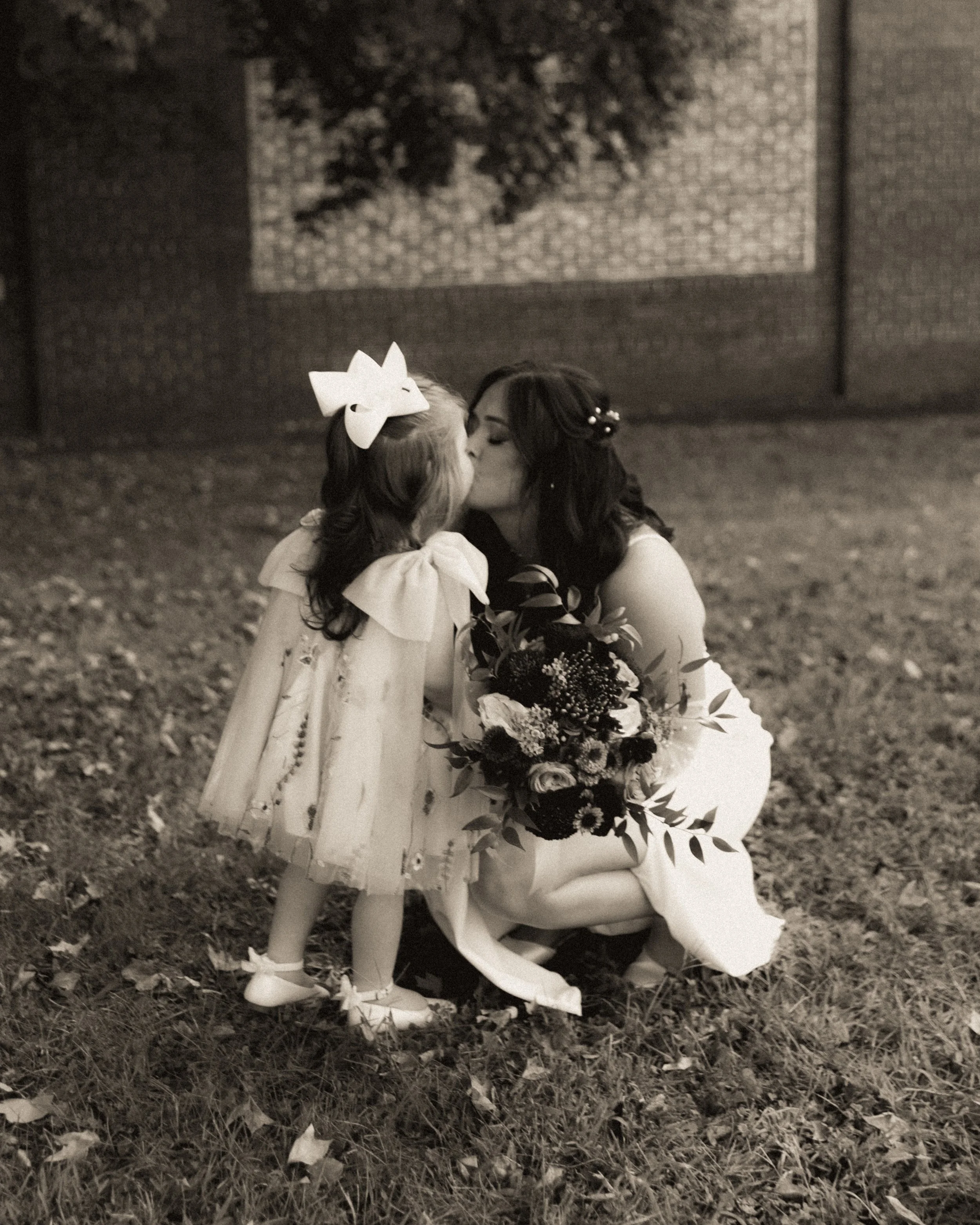Bride and Flower Girl