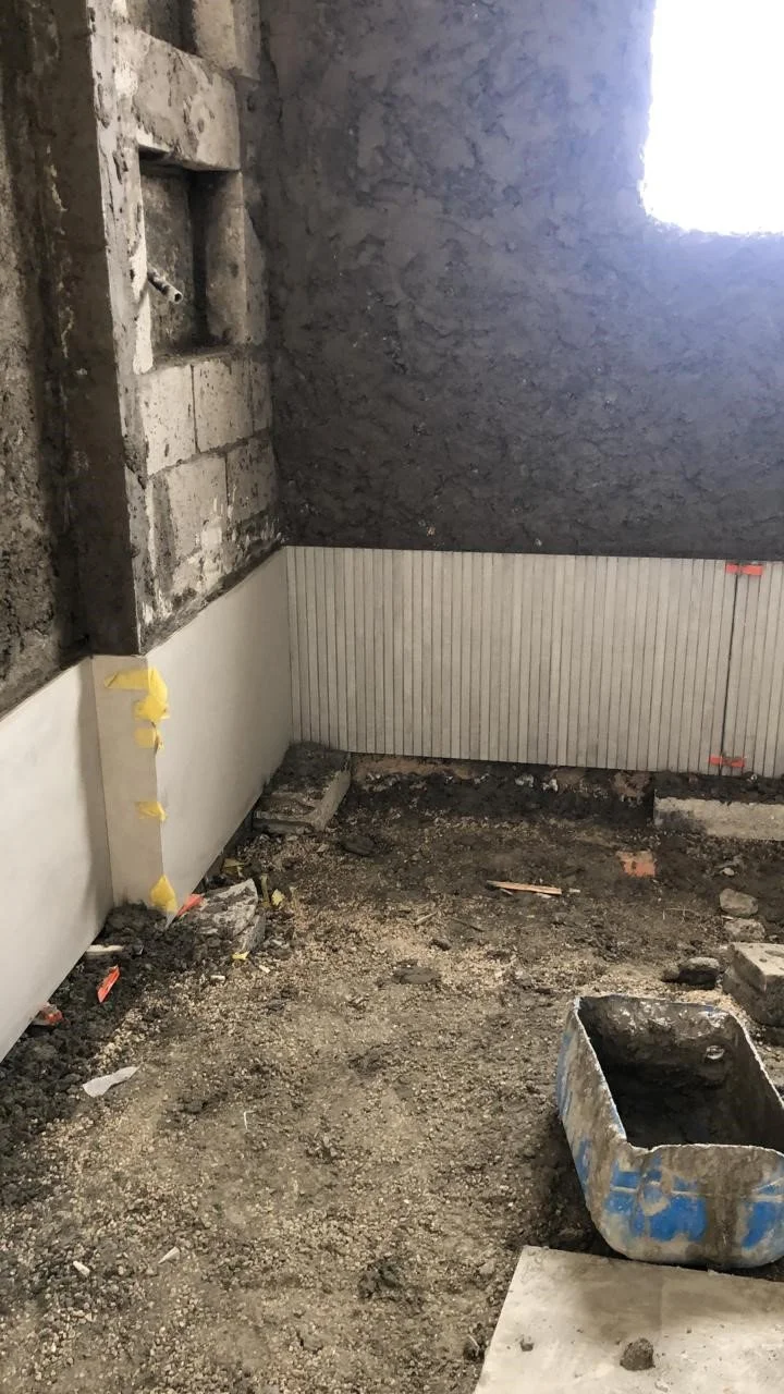 During Construction - Shower Corner