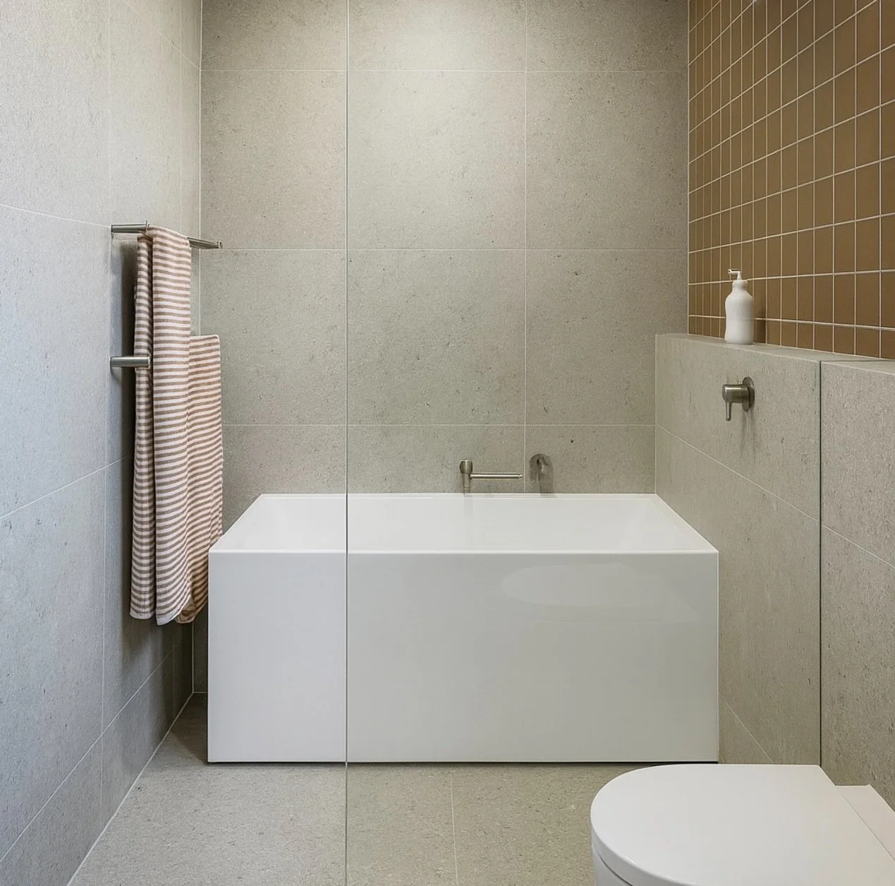 Wahroonga Project - Bathroom After/Before

Problem: The layout of this bathroom wasn&rsquo;t working. 

There was a lot of &lsquo;dance-floor&rsquo; space however only a small shower. We dedicated the whole back wall to a wet area (shower and bathtub