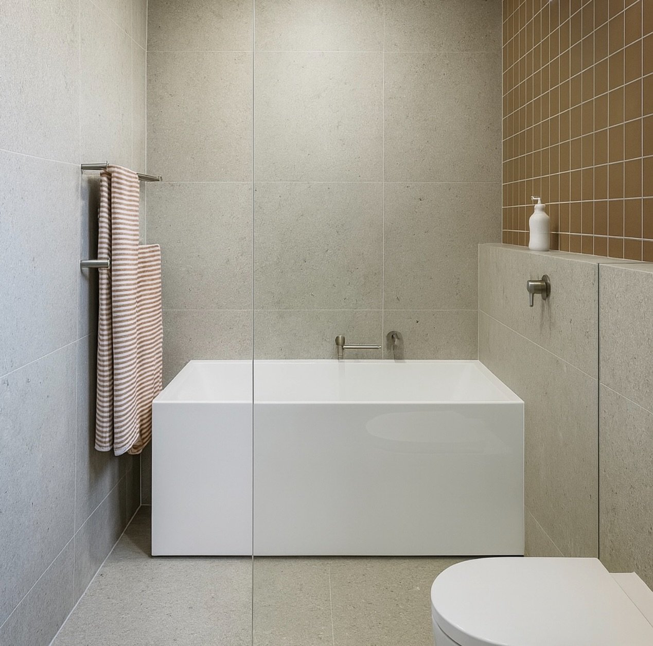 Wahroonga Project - Bathroom After/Before

Problem: The layout of this bathroom wasn&rsquo;t working. 

There was a lot of &lsquo;dance-floor&rsquo; space however only a small shower. We dedicated the whole back wall to a wet area (shower and bathtub