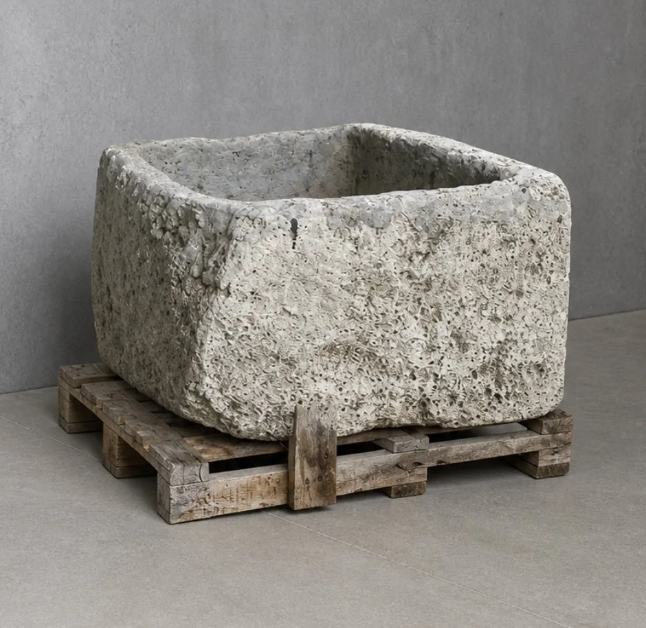 Vintage Limestone Trough 75x58x41cm