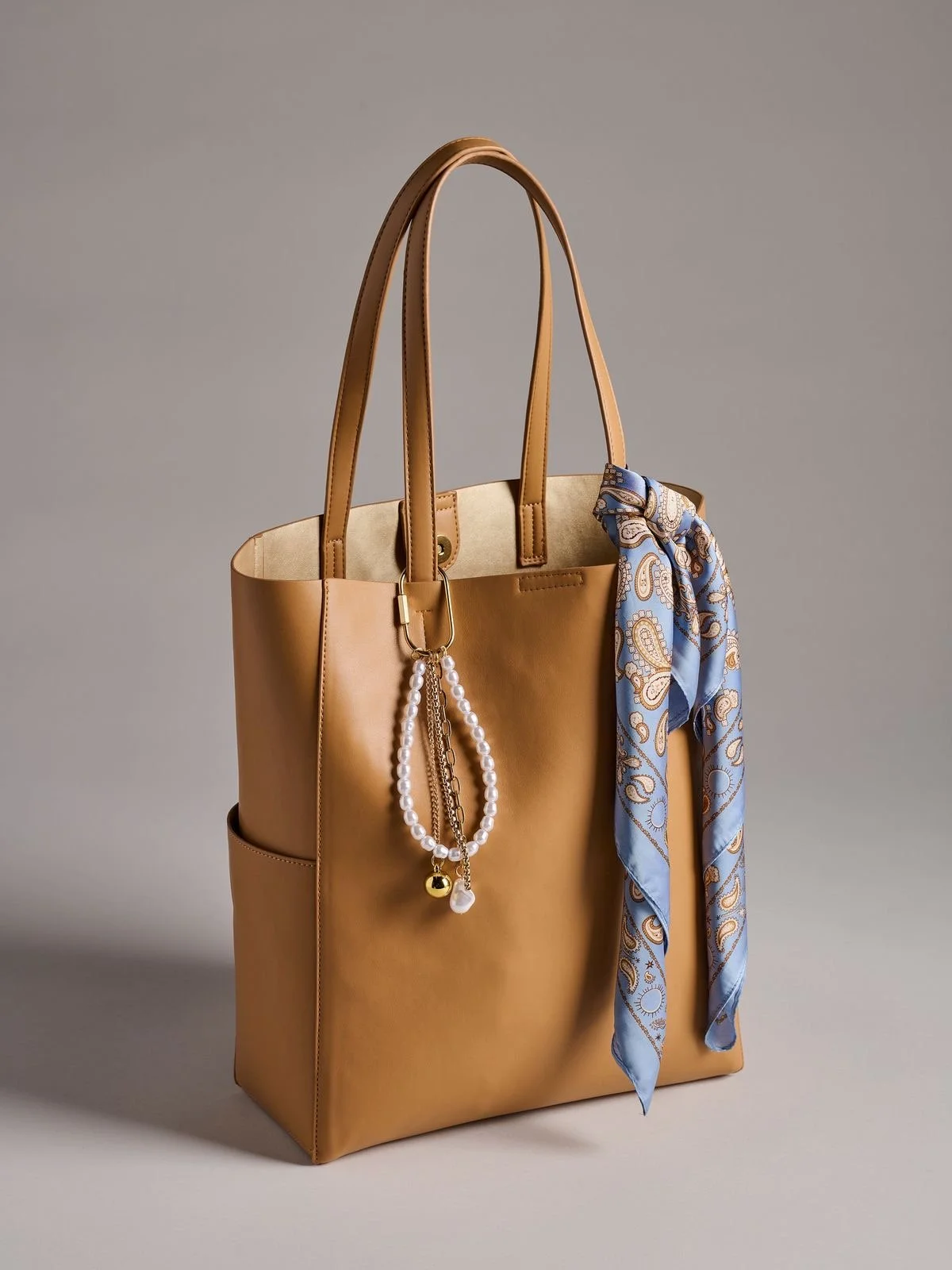 blue paisley purse scarf