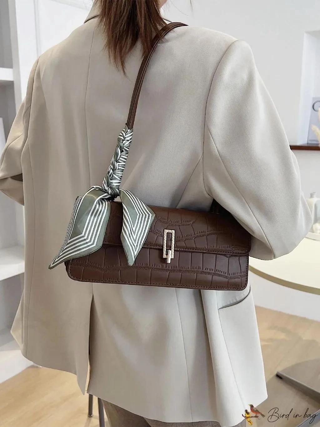 decorative twill purse scarf