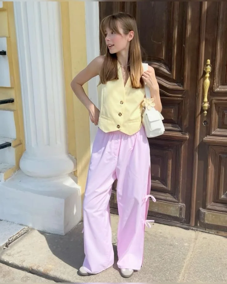 butter yellow vest top
