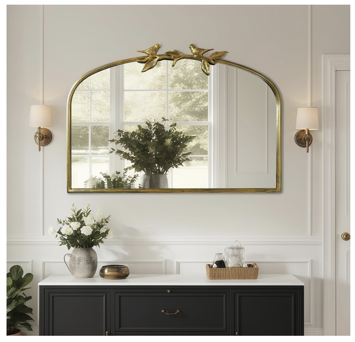 gold arched mirror 