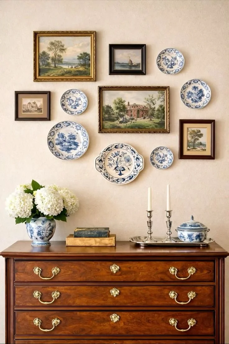 wooden dresser with antique golden pulls