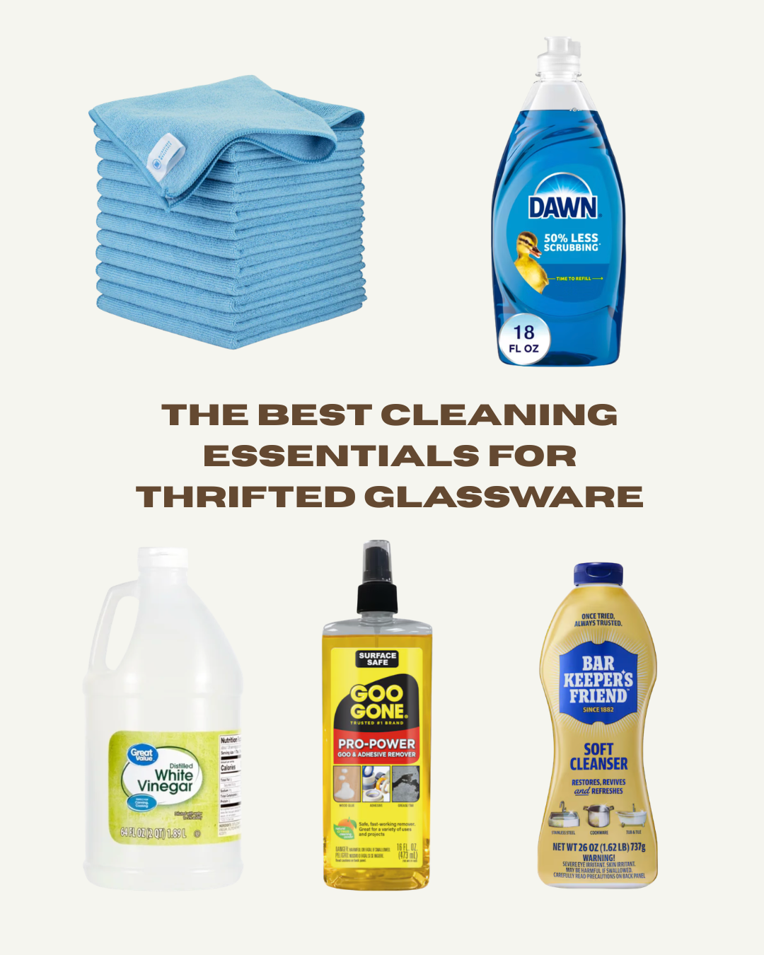 The Best Cleaning Essentials for Thrifted Glassware