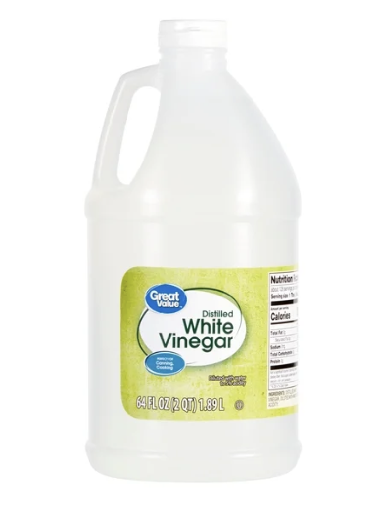 white vinegar  is the best cleaner for spotless thrifted glassware